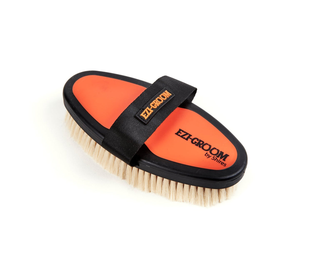 Ezi-Groom Grip Body Brush With Goat Hair #colour_orange