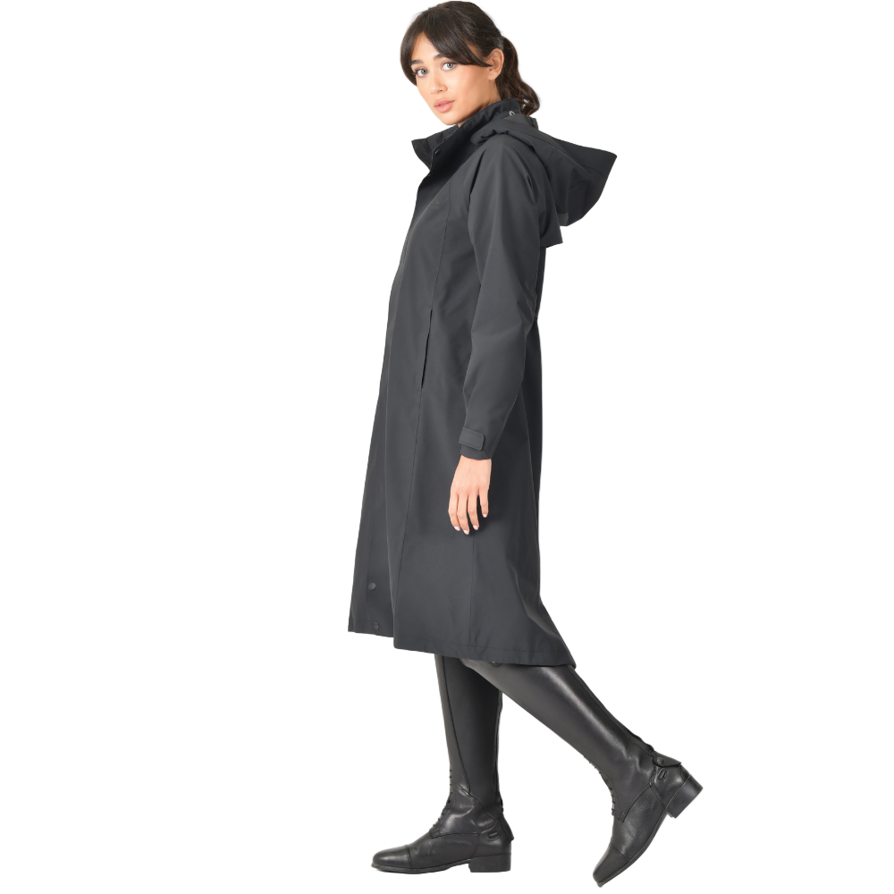 Weatherbeeta Ladies Windbreaker Longline Riding Jacket #colour_black