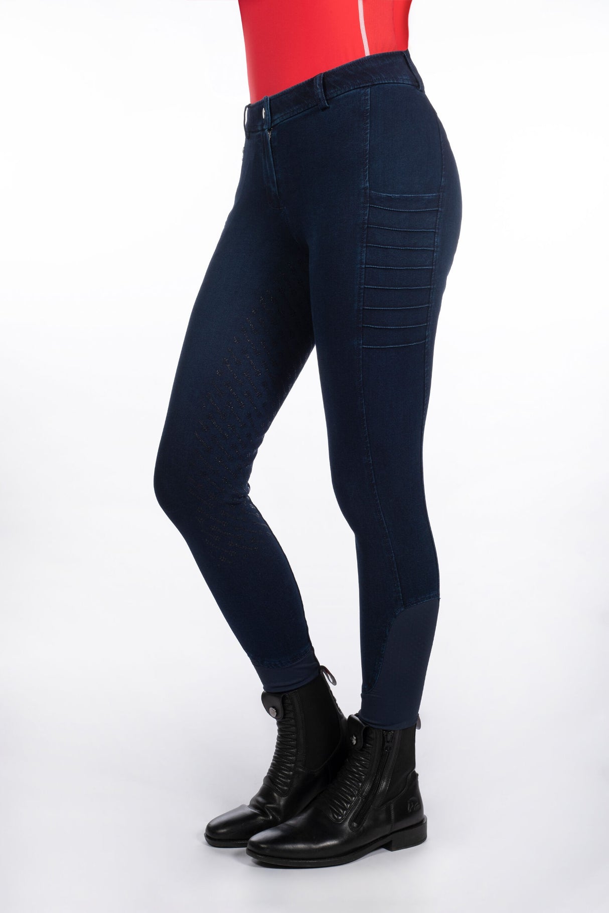 HKM Ladies Full Seat Riding Breeches -Aruba Denim-