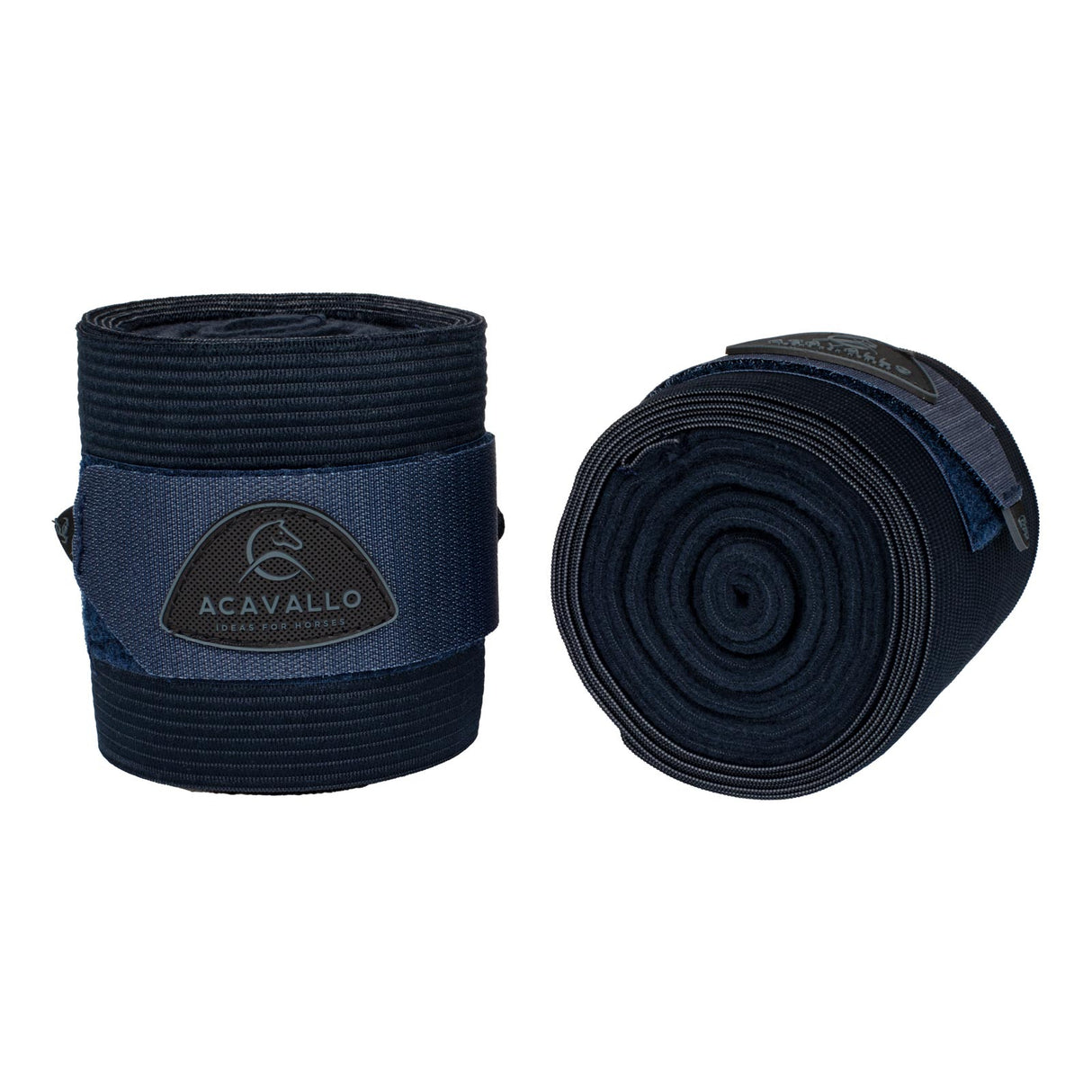 Acavallo Elasticated Exercise Bandages Fleece #colour_blue