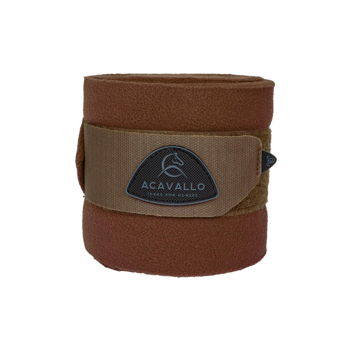 Acavallo Fleece Exercise Bandages Hook-And-Loop Closure Fastening #colour_brown