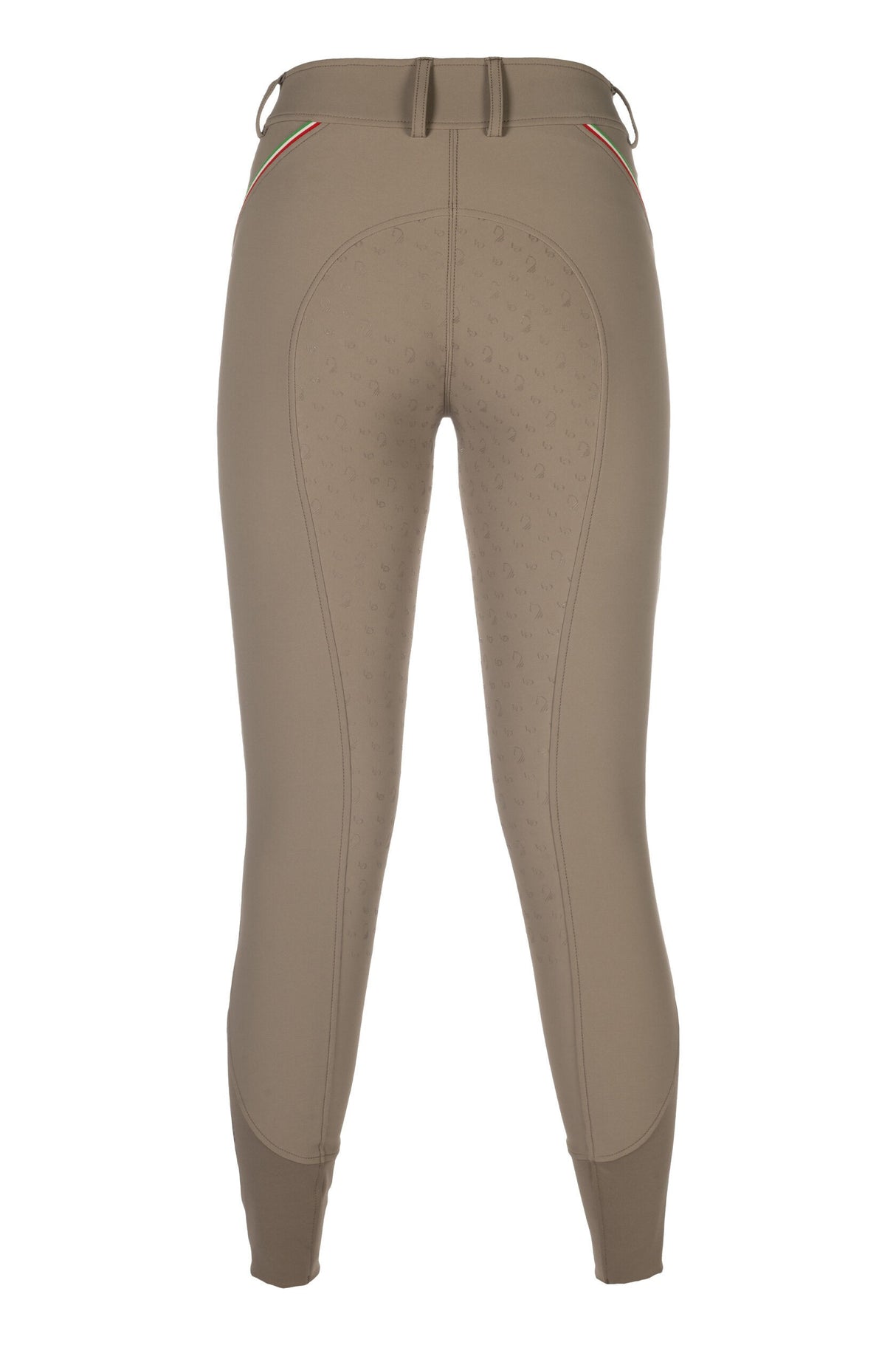 HKM Ladies Silicone Full Grip Riding Breeches -Livigno Sportive- #colour_taupe