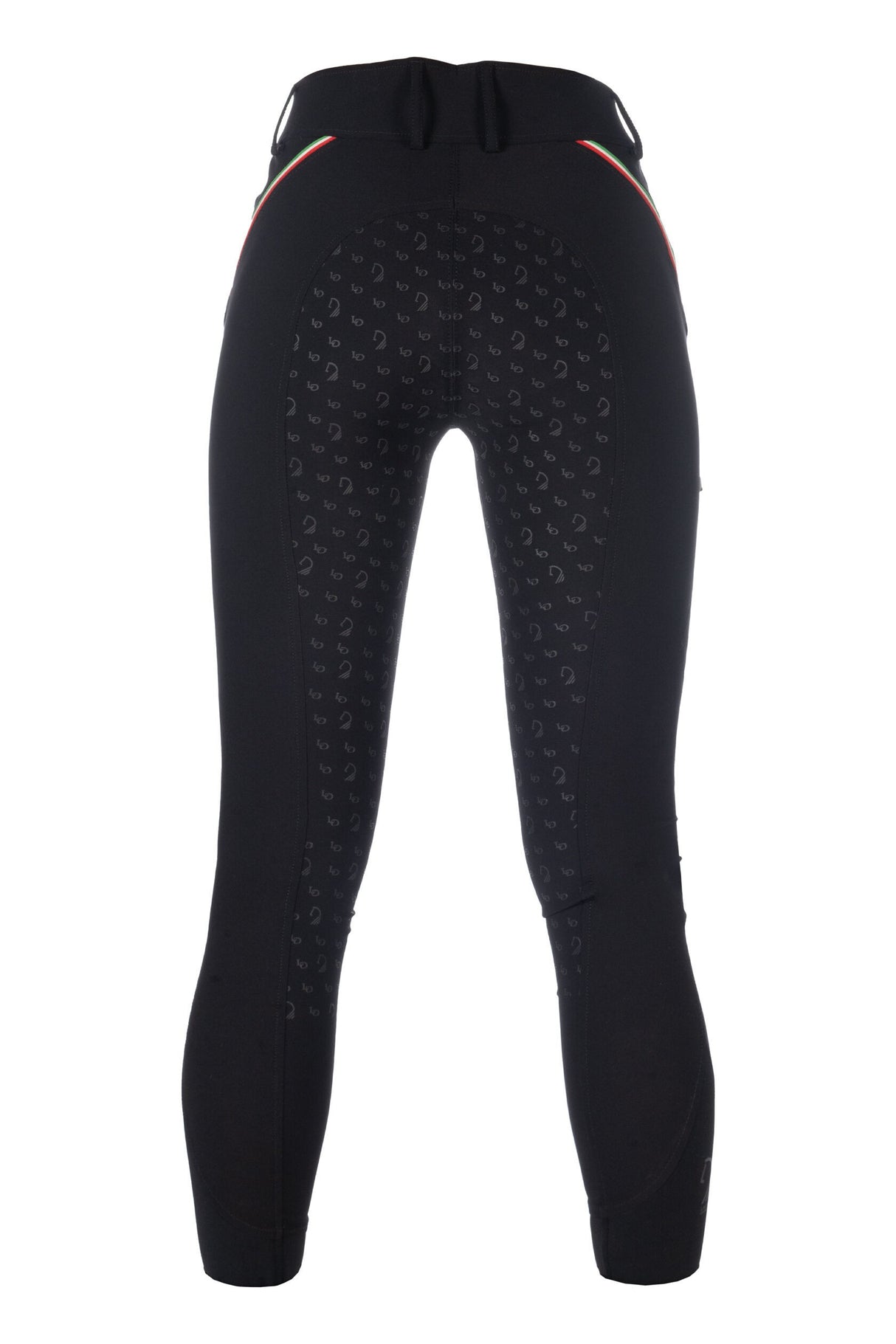 HKM Ladies Silicone Full Grip Riding Breeches -Livigno Sportive- #colour_black