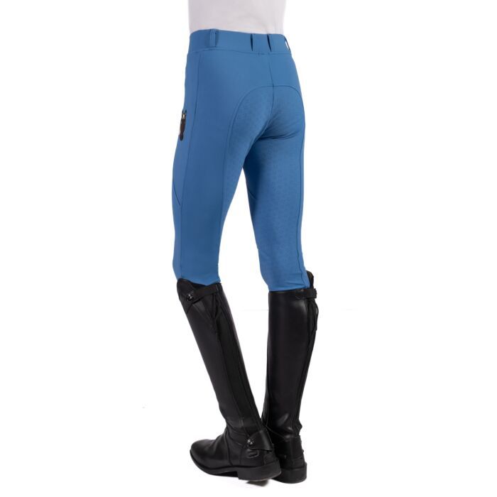 HKM Children's Silicone Full Seat Riding Leggings -Mia- #colour_blue