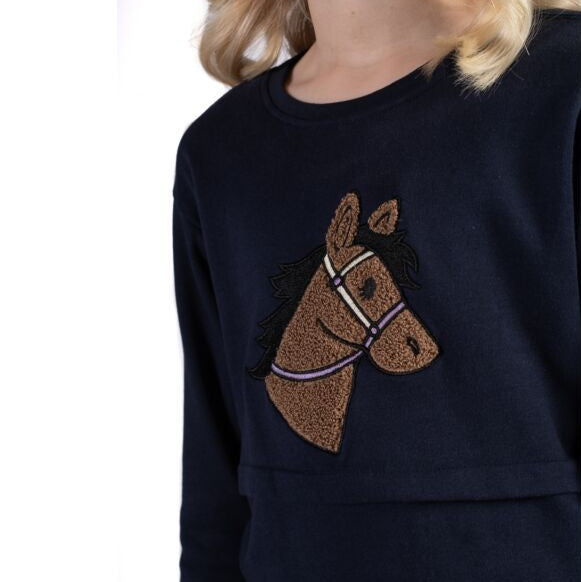 HKM Children's Longsleeve Shirt -Mia- #colour_deep-blue