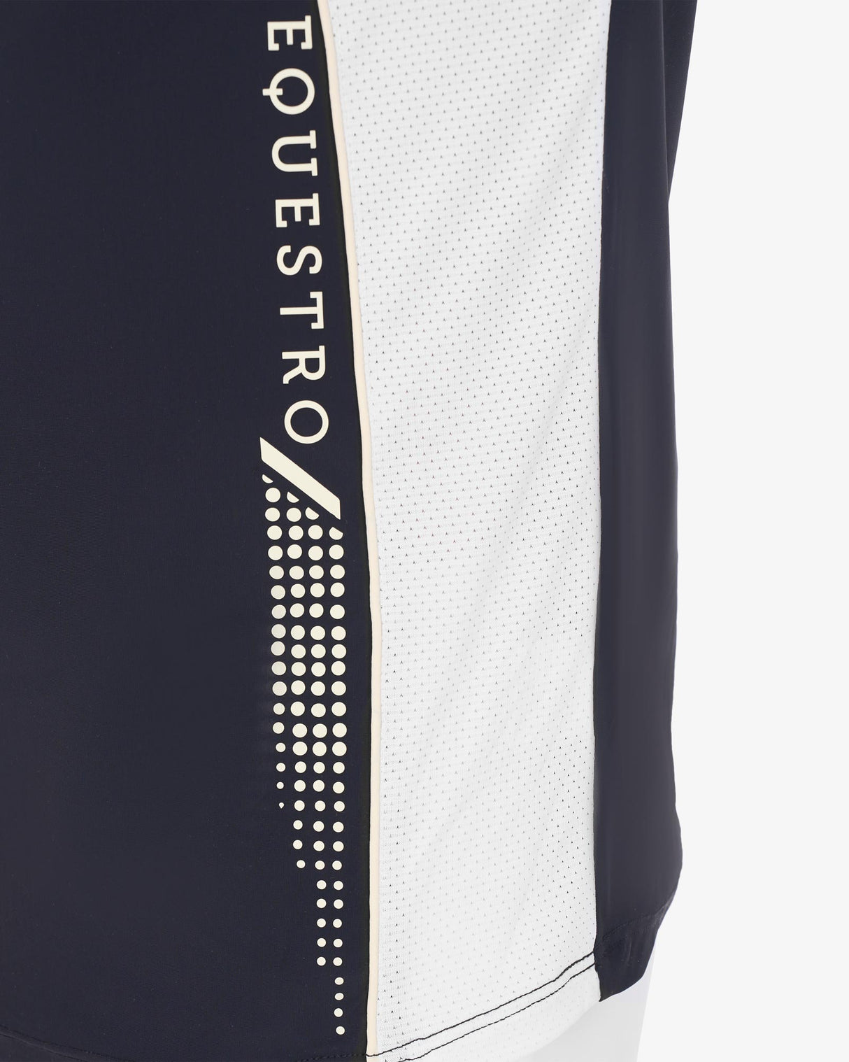 Equestro Men's Slim Fit Polo Shirt In Technical Fabric With Piping #colour_blue-white