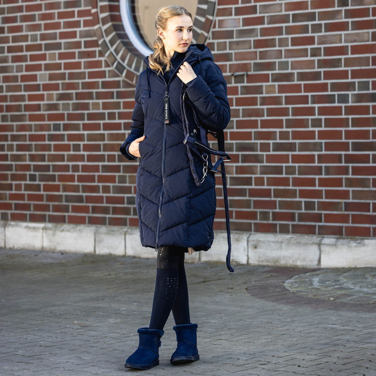 HKM Ladies Quilted Coat -Toronto- #colour_deep-blue