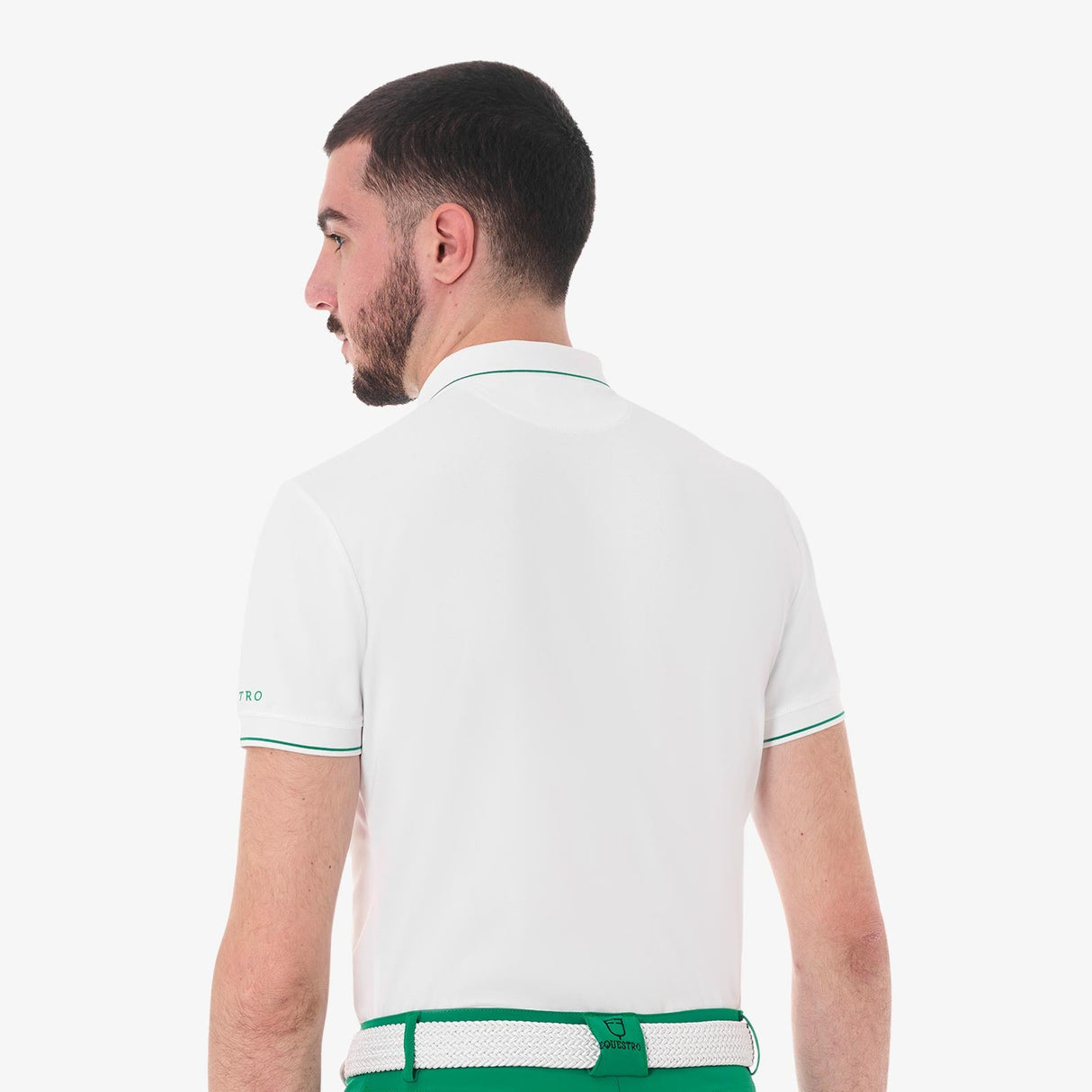 Equestro Men's Training Polo With Contrasting Details #colour_white