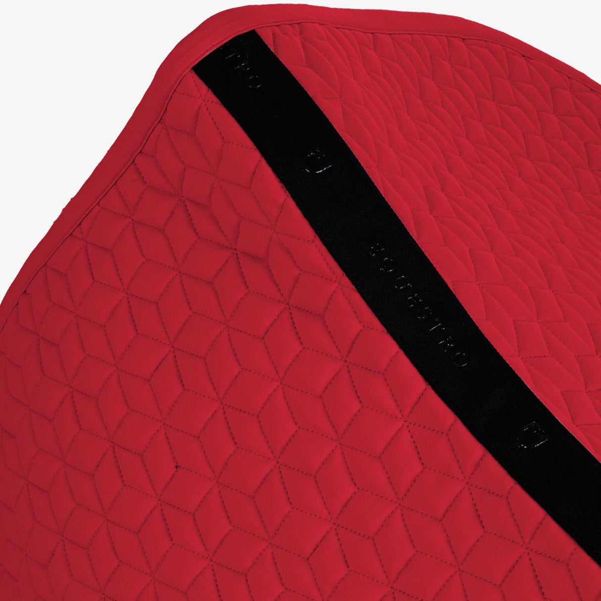 Equestro Jumping Saddle Pad Cube Quilting #colour_burgundy