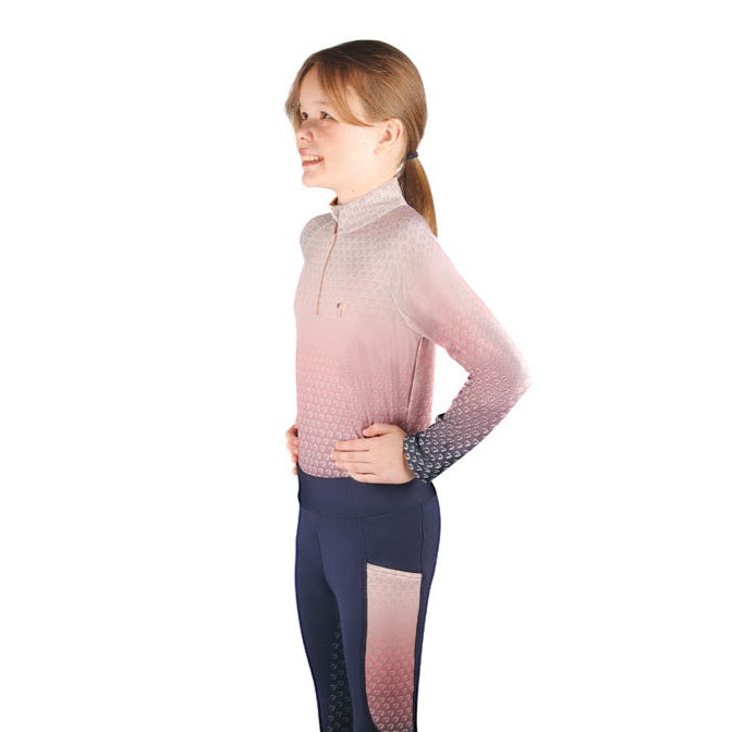 Hy Equestrian Elevate Mizs Ombre Base Layer #colour_navy-rose