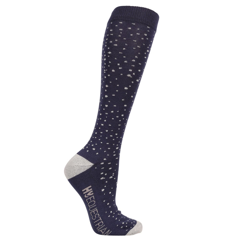 Hy Equestrian Elevate Allure Socks Pack of 2 #colour_navy