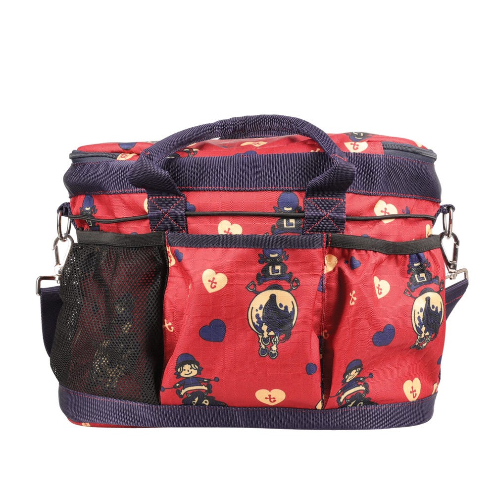 Hy Equestrian Thelwell Collection Balancing Act Grooming Bag #colour_red-navy
