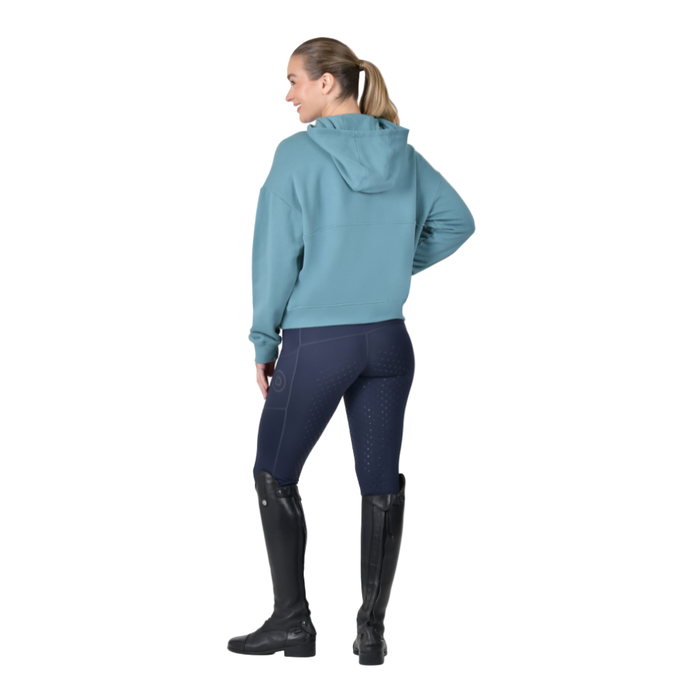 Dublin Ladies 1/4 Zip Hooded Fleece Pullover #colour_washed-teal