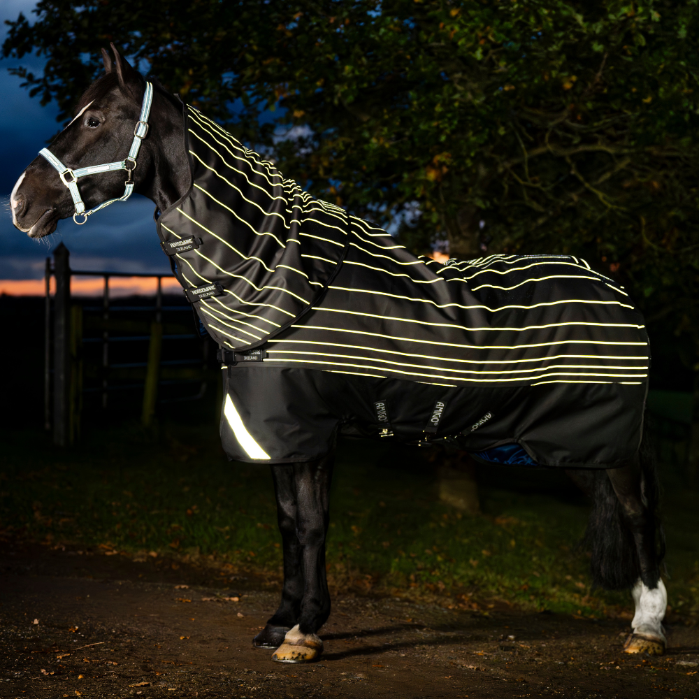 Horseware Ireland Amigo 1200D FieldSafe Reflectech Plus 50g Turnout Rug #colour_black-reflective-black