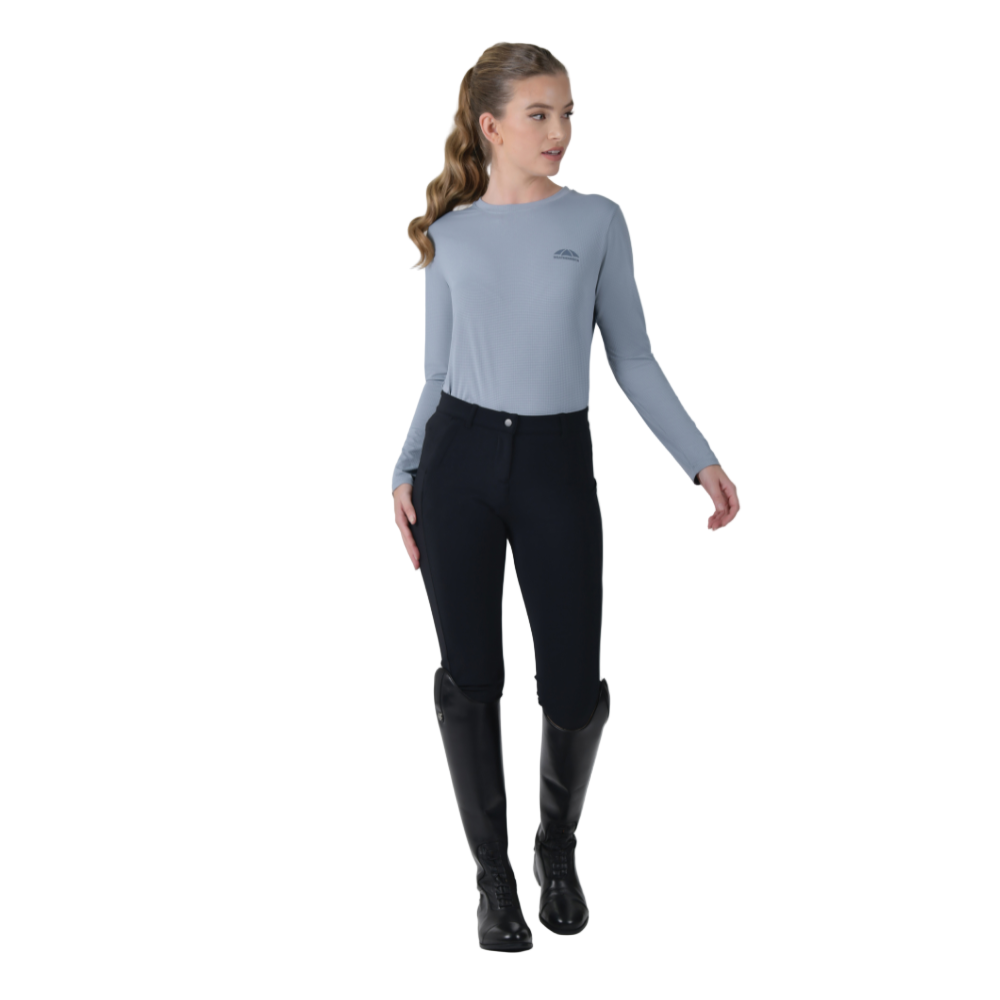 Weatherbeeta Ladies Relaxed UV Long Sleeve Tee #colour_blue-stone