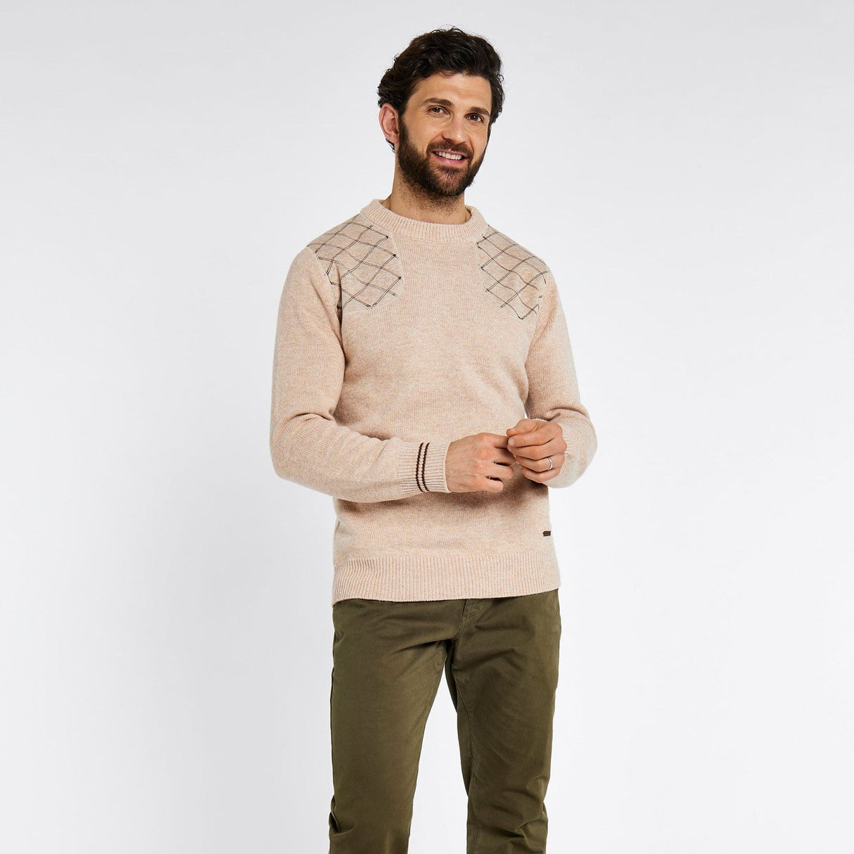 Dubarry Mens Clarinbridge Crew Neck Sweatshirt #Colour_oat