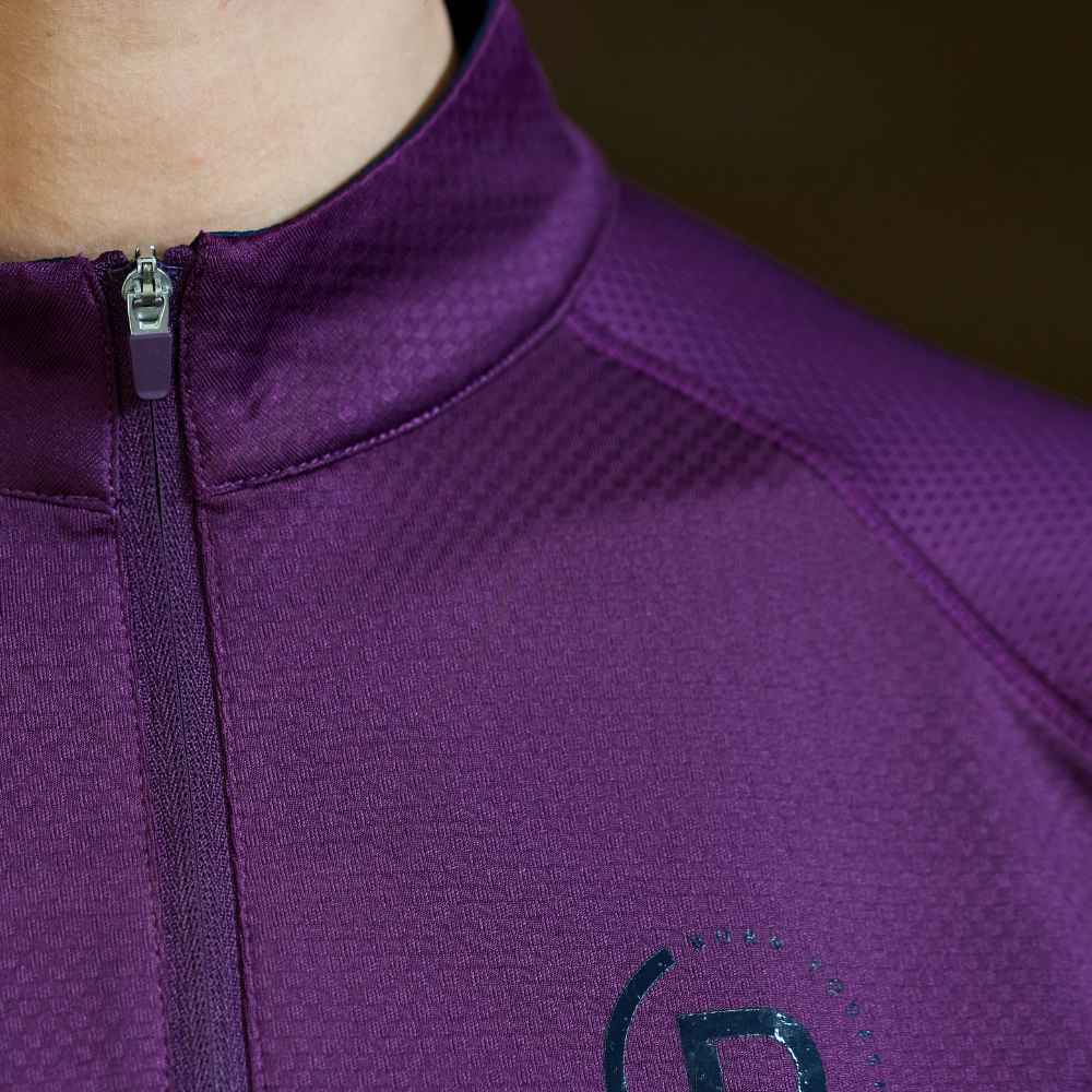 Dublin Ladies Breathable Long Sleeve Riding Top #colour_purple-violet