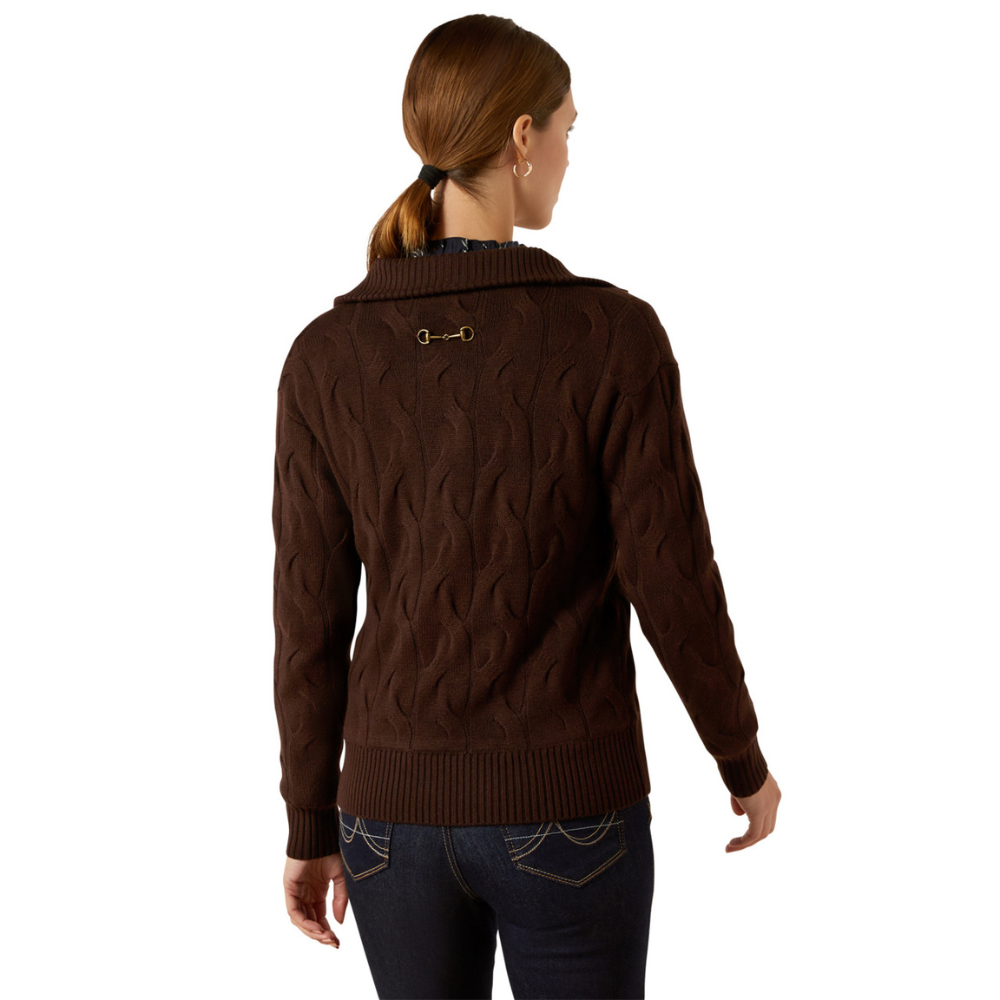 Ariat Women's Alamere 1/2 Zip Sweater #colour_coffee-bean