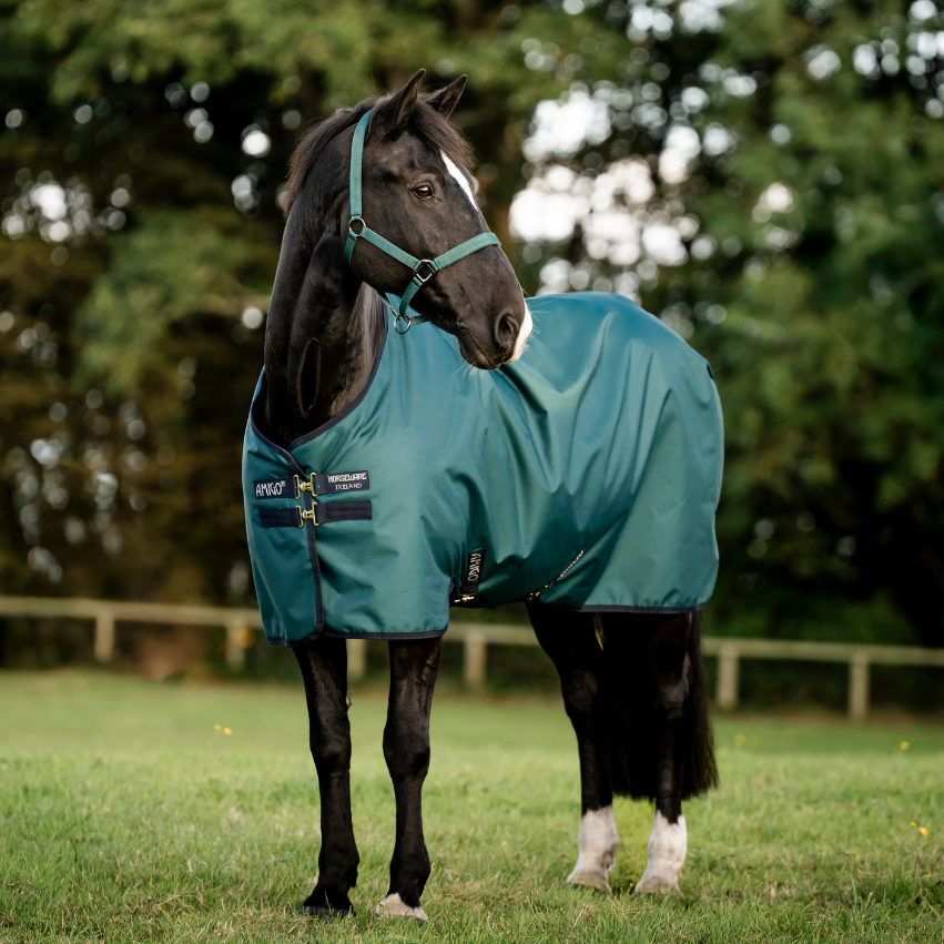 Horseware Ireland Amigo Ripstop 900 Fleece Lined 50g #colour_dynasty-green-navy-silver