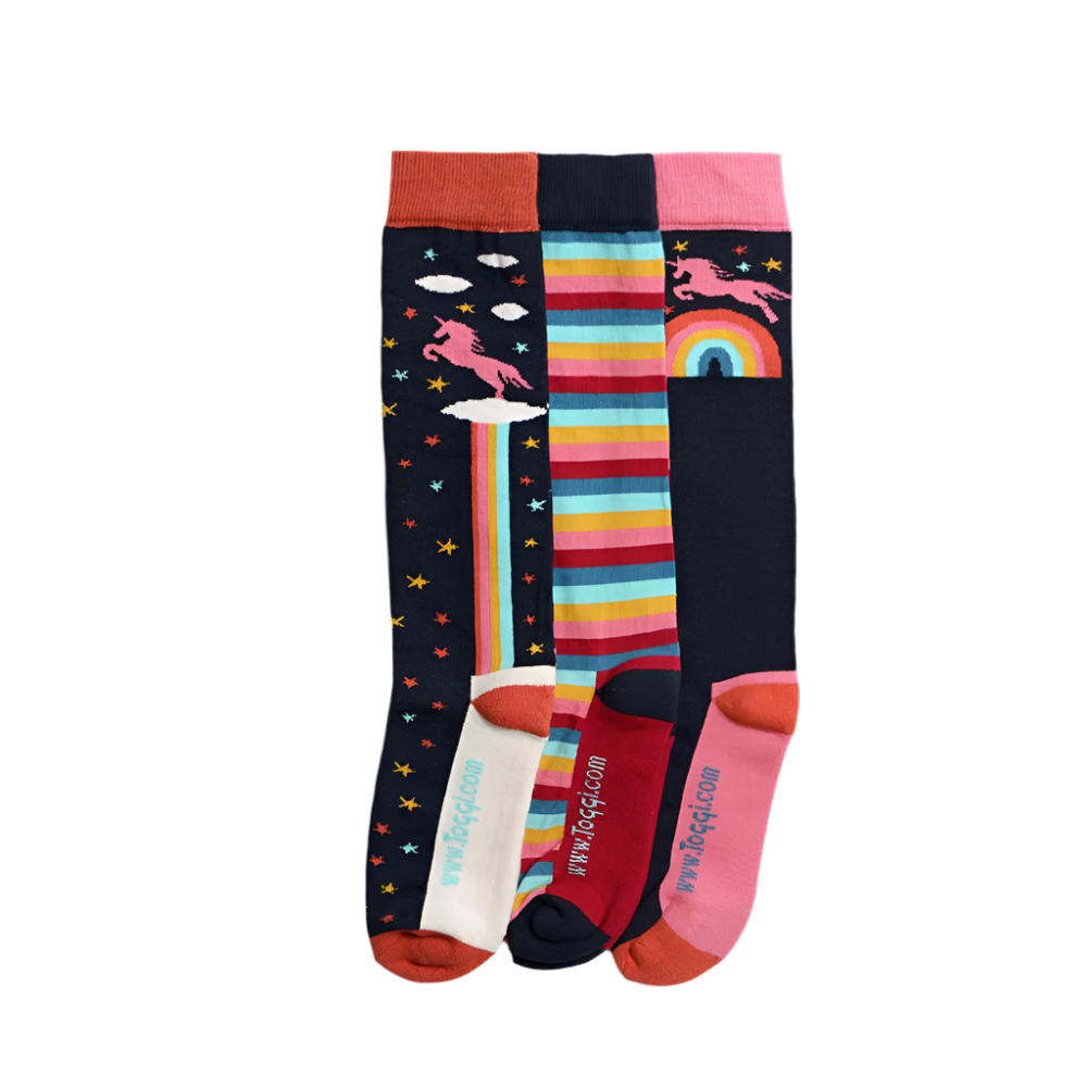 Toggi Rainbow Unicorn Socks #colour_navy-orange