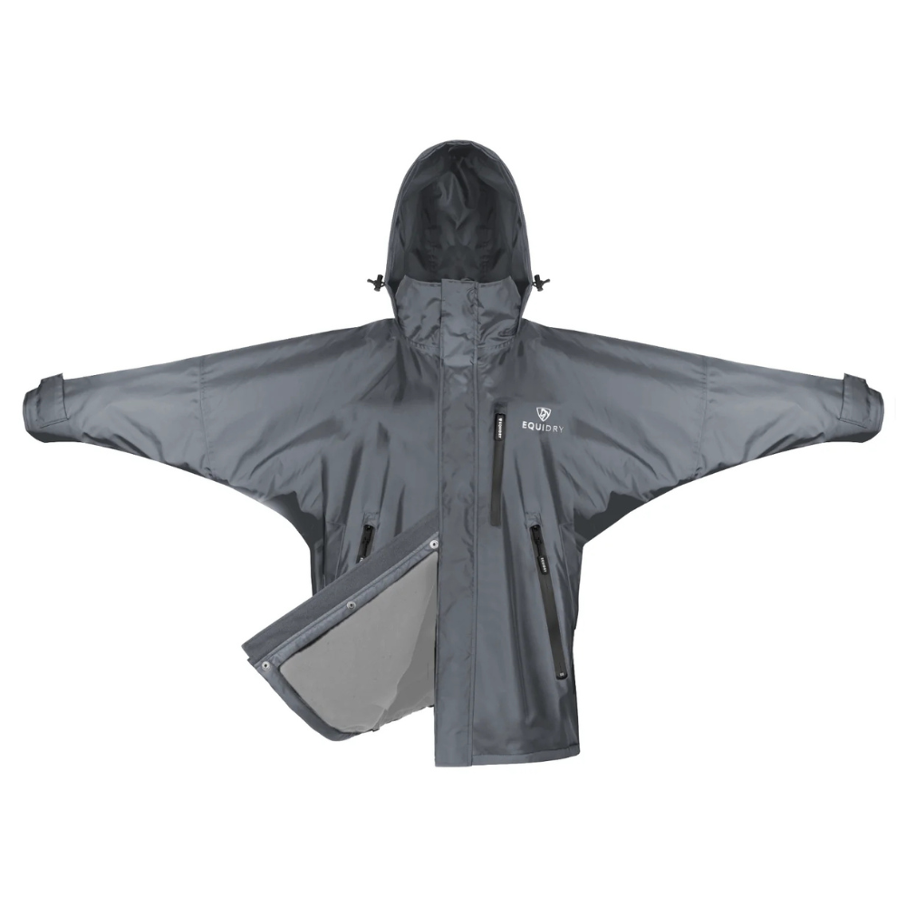 EQUIDRY Women's Thin Fleece Shortie #colour_grey-grey