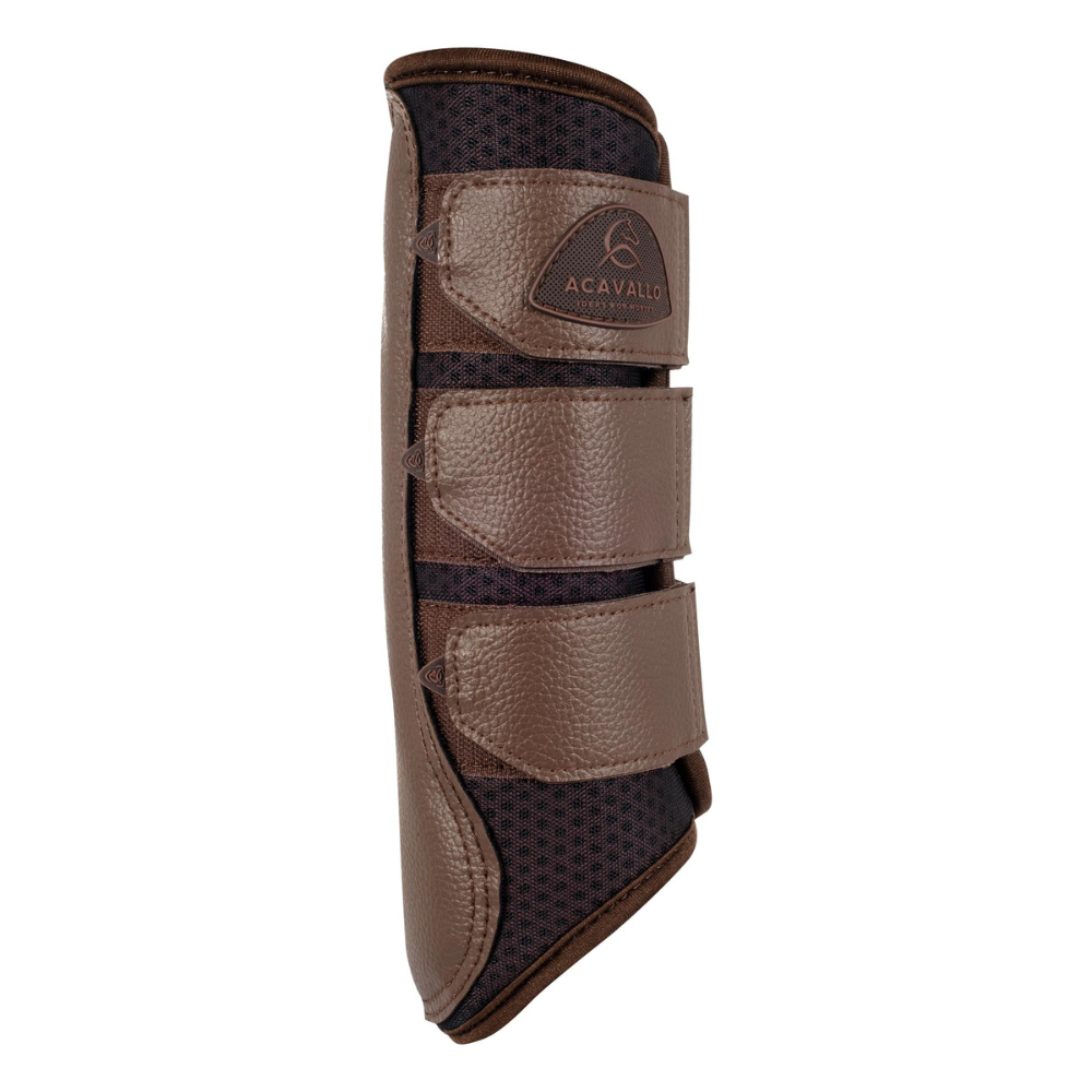 Acavallo Hind Brushing Boots Perforated Neoprene #colour_brown