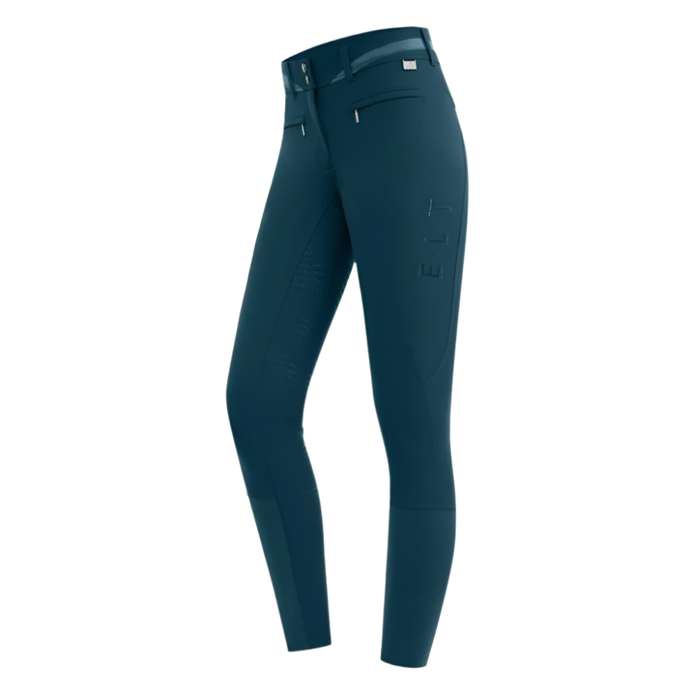 E.L.T Ladies Maja Glam Curved High Waist Breeches #colour_petrol-blue