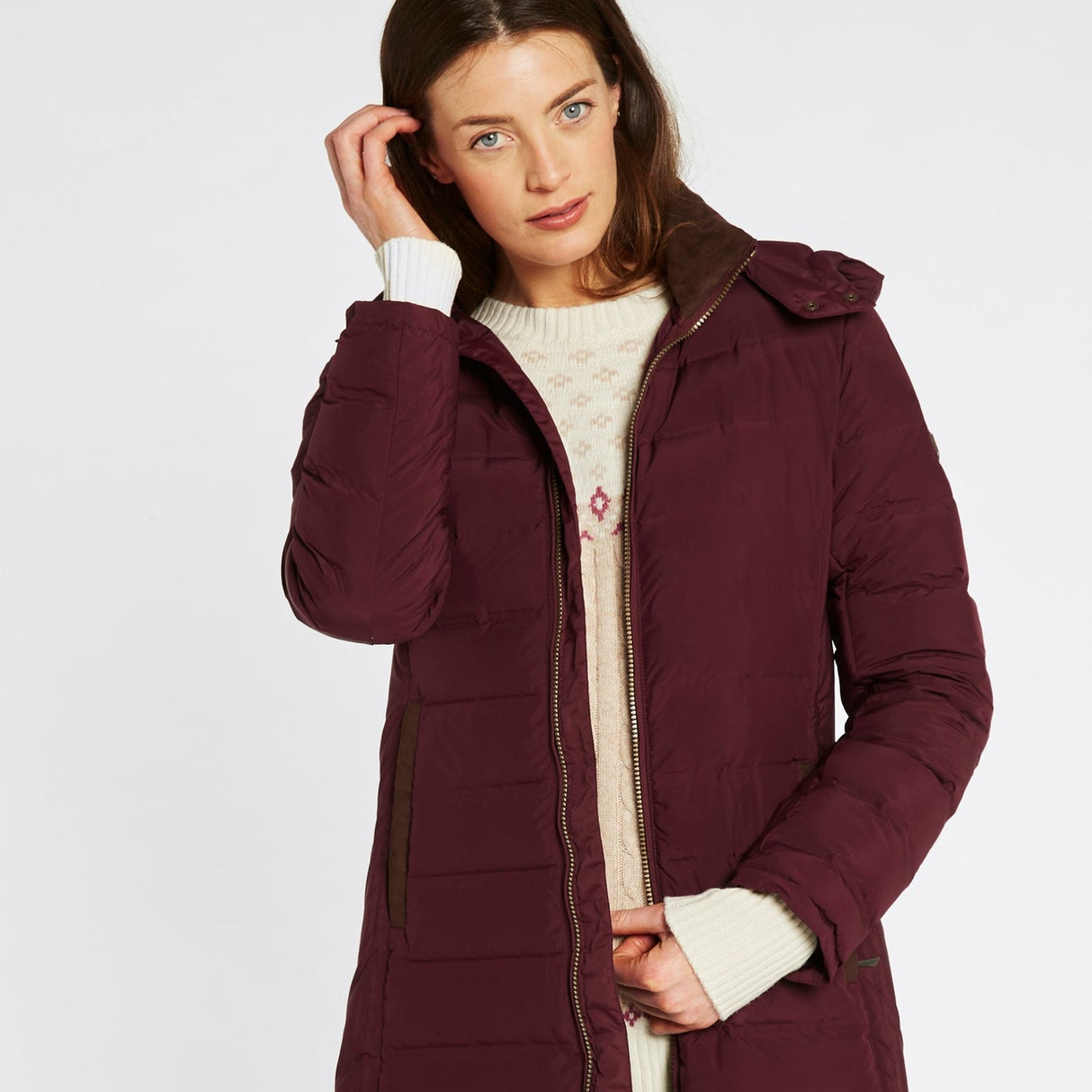 Dubarry Womens Ballybrophy Quilted Jacket #colour_ox-blood
