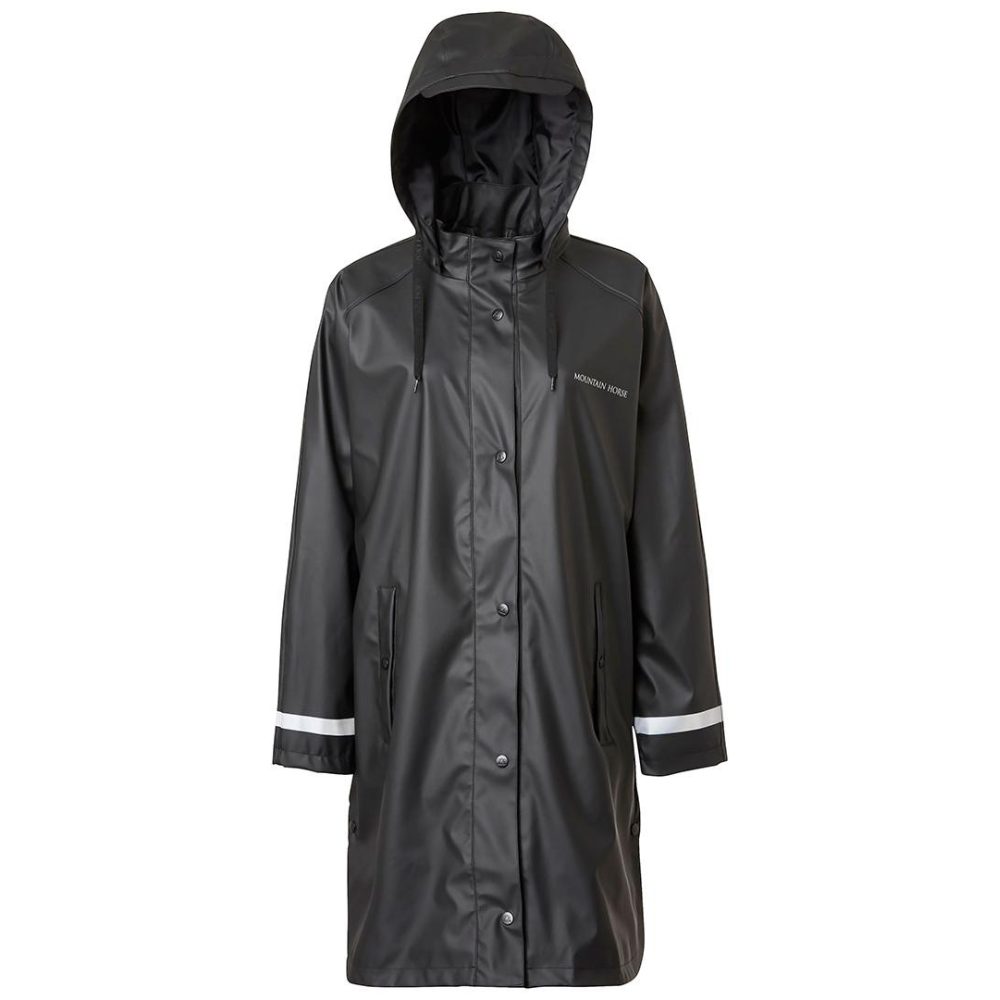 Mountain Horse Drizzle Rain Poncho #colour_black