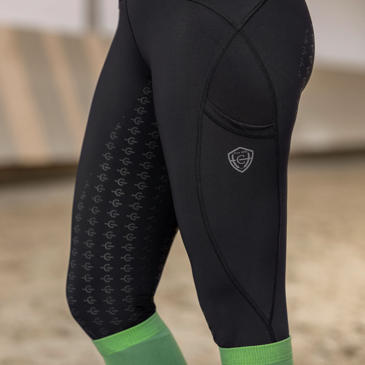 Covalliero Ladies Pull On Riding Tights #colour_black