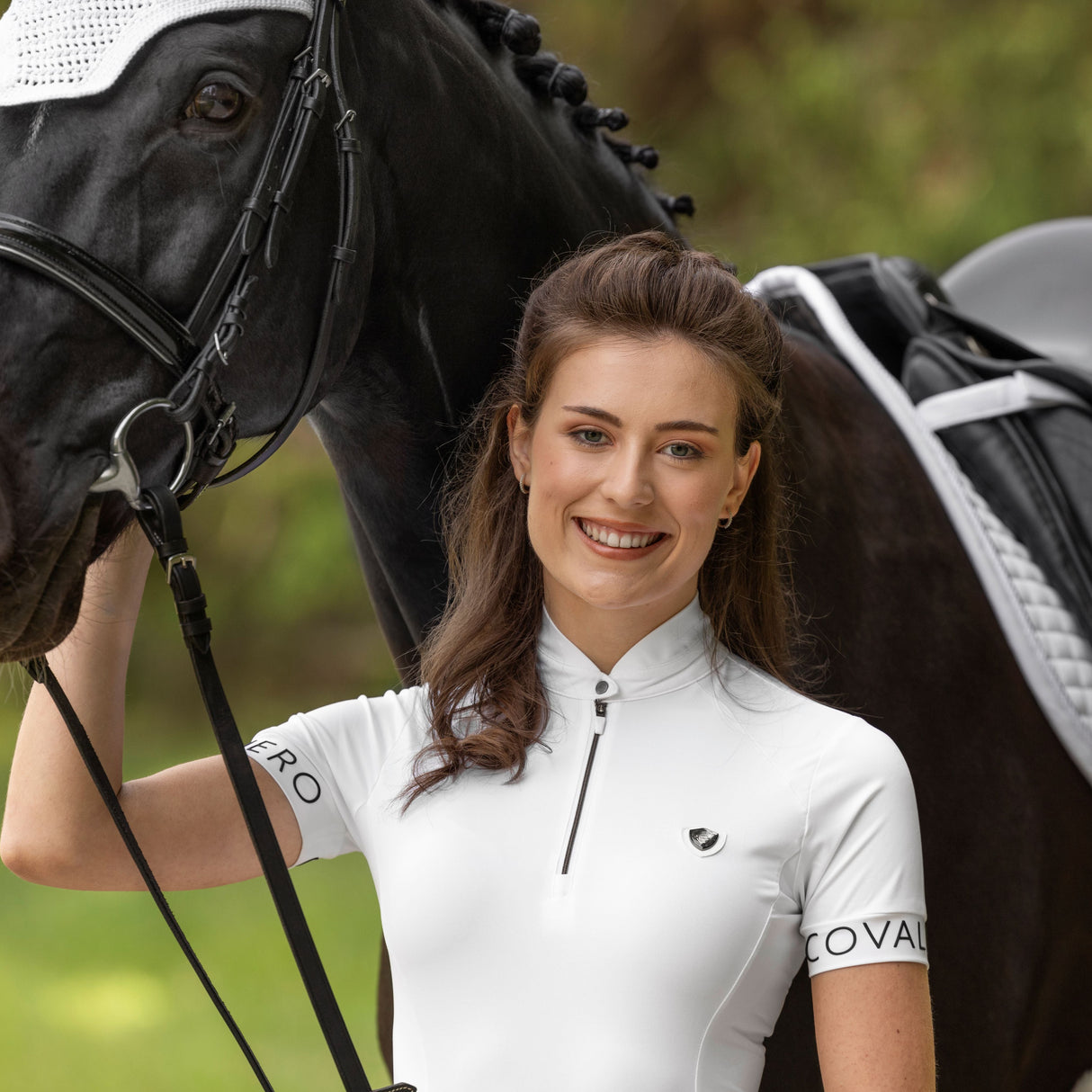 Covalliero Ladies Elegant Competition Shirt #colour_white
