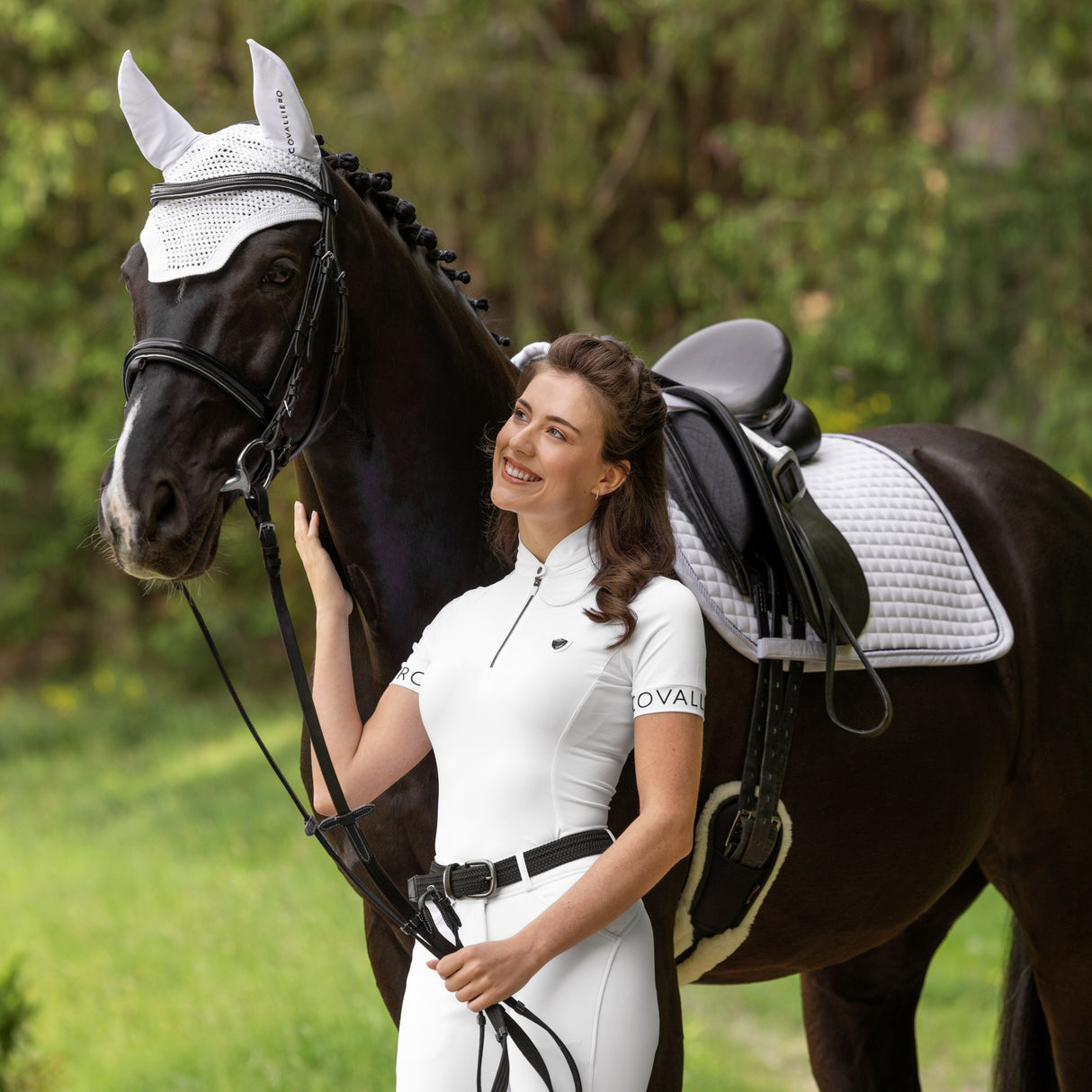 Covalliero Ladies Elegant Competition Shirt #colour_white