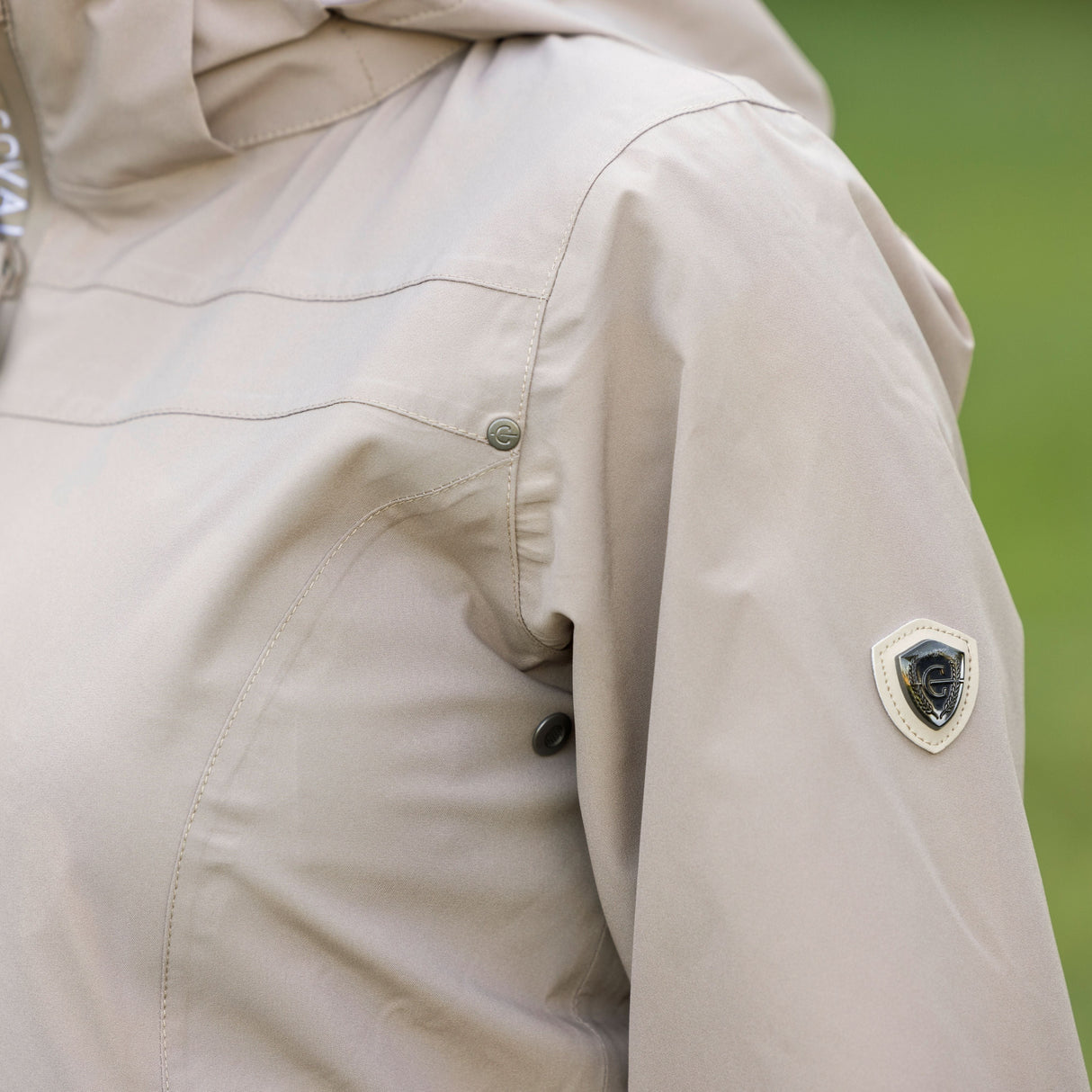 Covalliero Ladies Rain Jacket #colour_beige