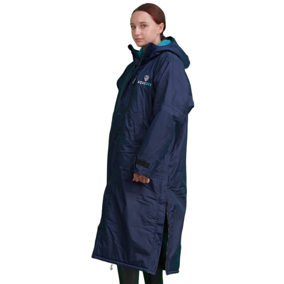 EQUIDRY Women's Thick Fleece Evolution #colour_navy-turquoise