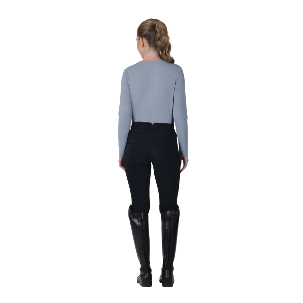 Weatherbeeta Ladies Relaxed UV Long Sleeve Tee #colour_blue-stone