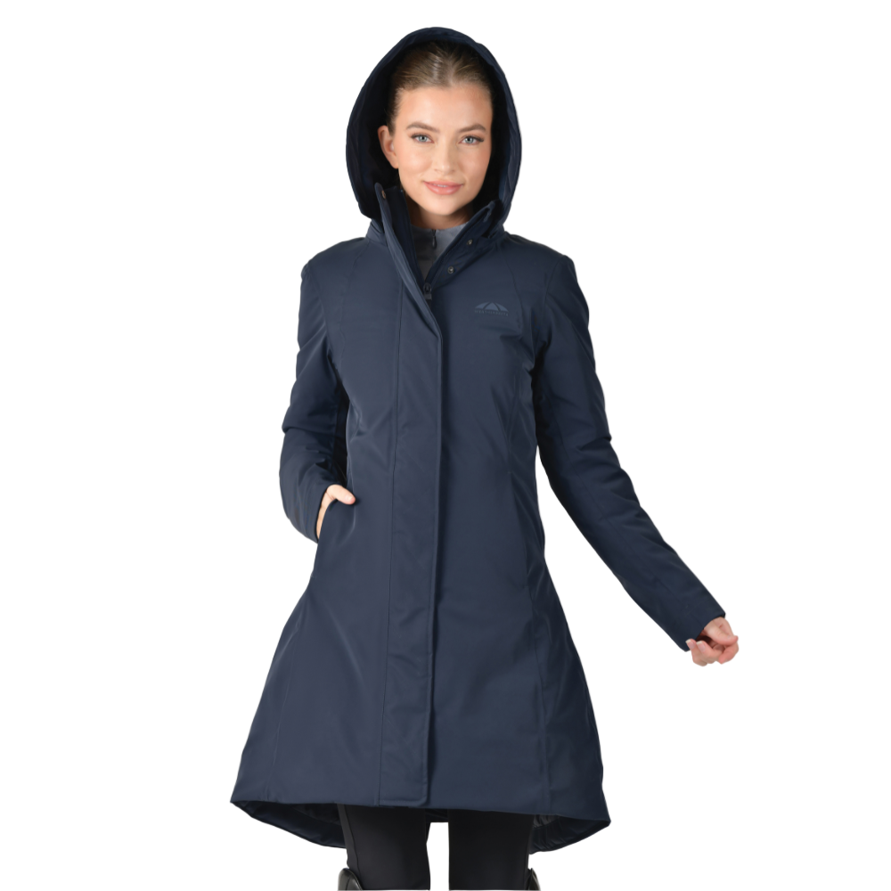 Weatherbeeta Ladies All Purpose Waterproof Longline Equestrian Jacket #colour_navy