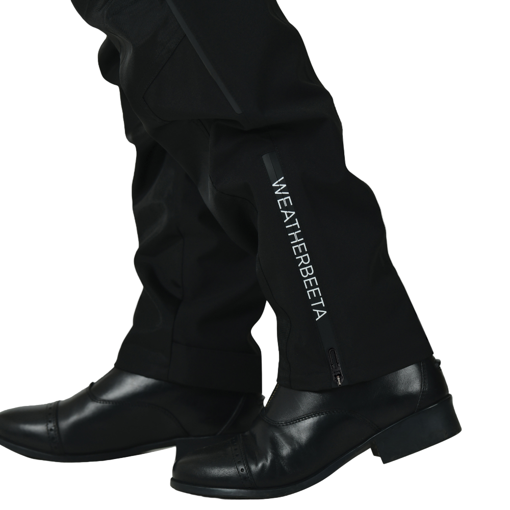 Weatherbeeta Ladies Rayne Waterproof Overtrousers II #colour_black-white