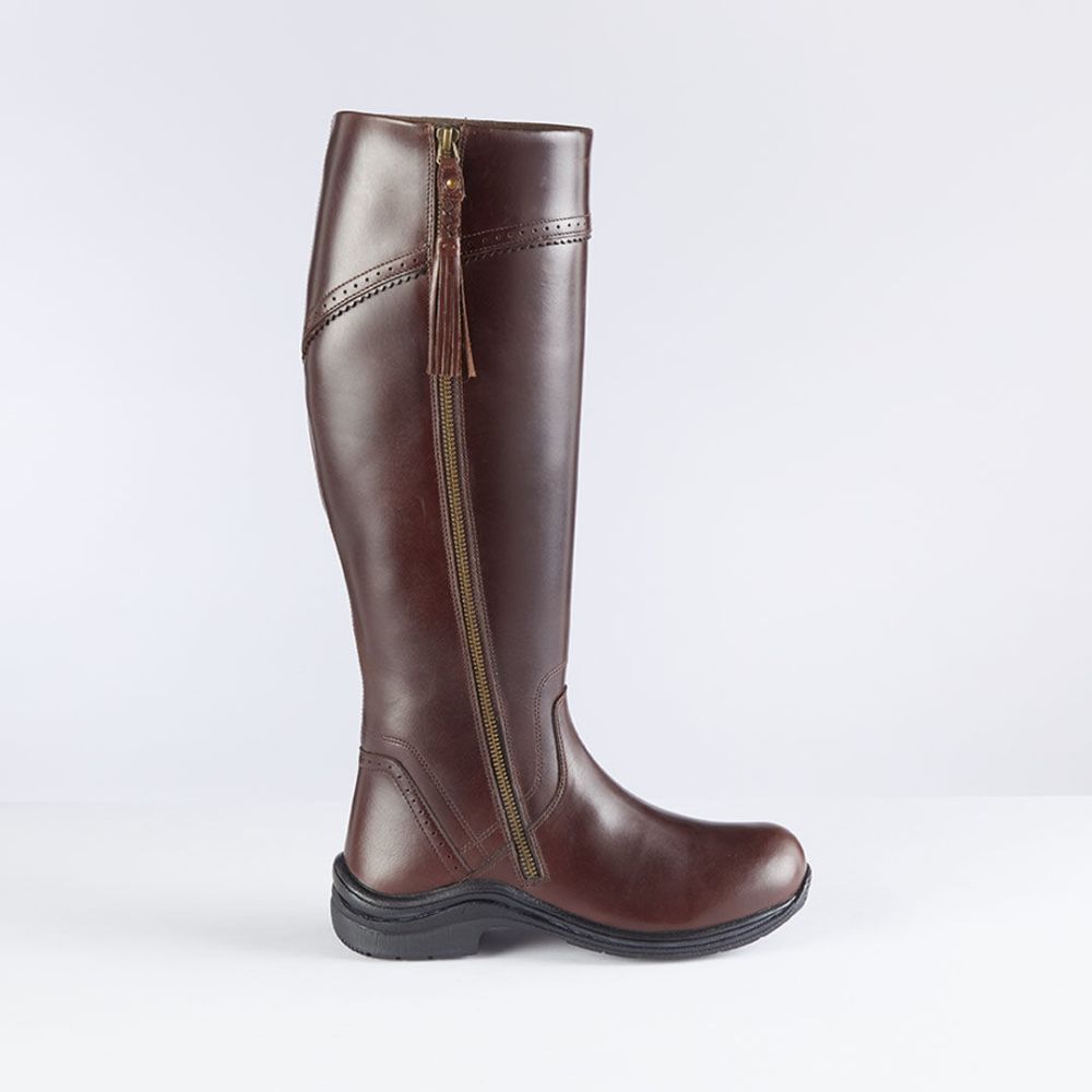 Toggi Rutland Regular Leg Country Boots #colour_mahogany
