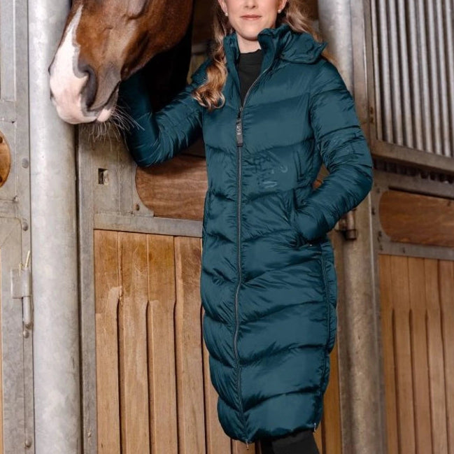 E.L.T Oslo Ladies Light Weight Coat #colour_petrol-blue