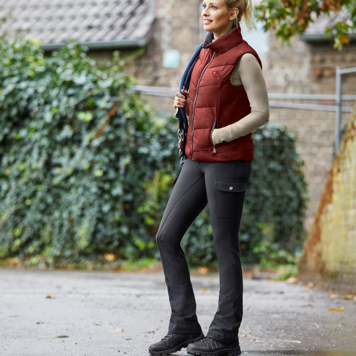 E.L.T Ladies Micro Jodhpur Cargo Silicone Breeches #colour_black