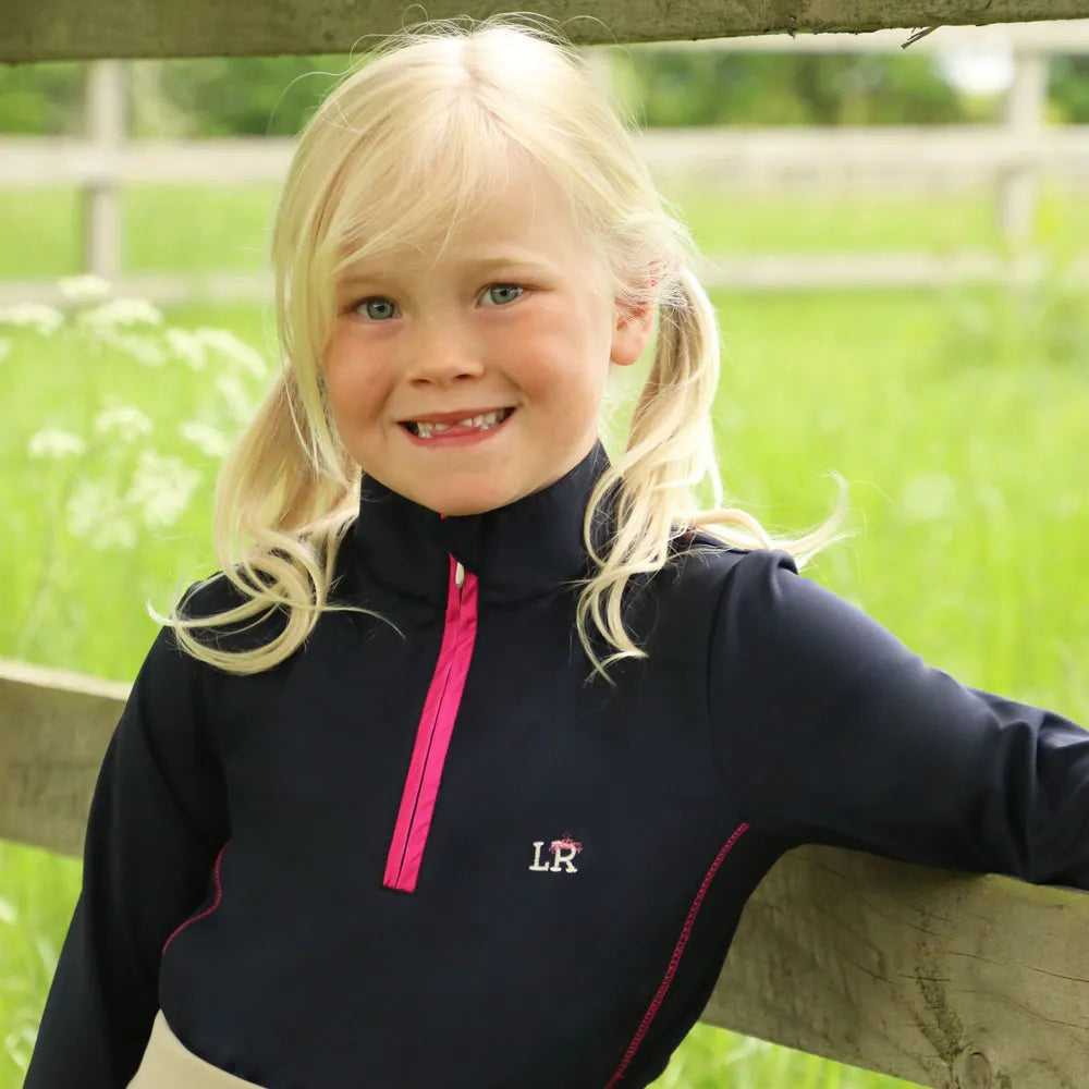 Sara Base Layer By Little Rider #colour_navy-pink