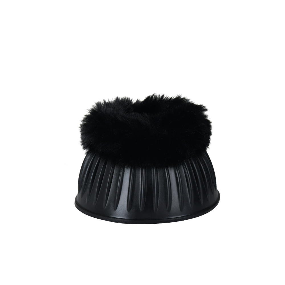 Weatherbeeta Tough-Tec Prime Fleece Trim Rubber Bell Boots #colour_black-black