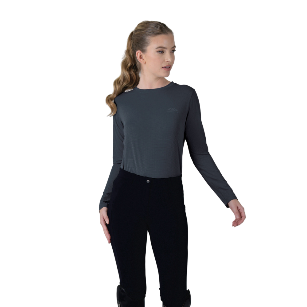 Weatherbeeta Ladies Relaxed UV Long Sleeve Tee #colour_navy