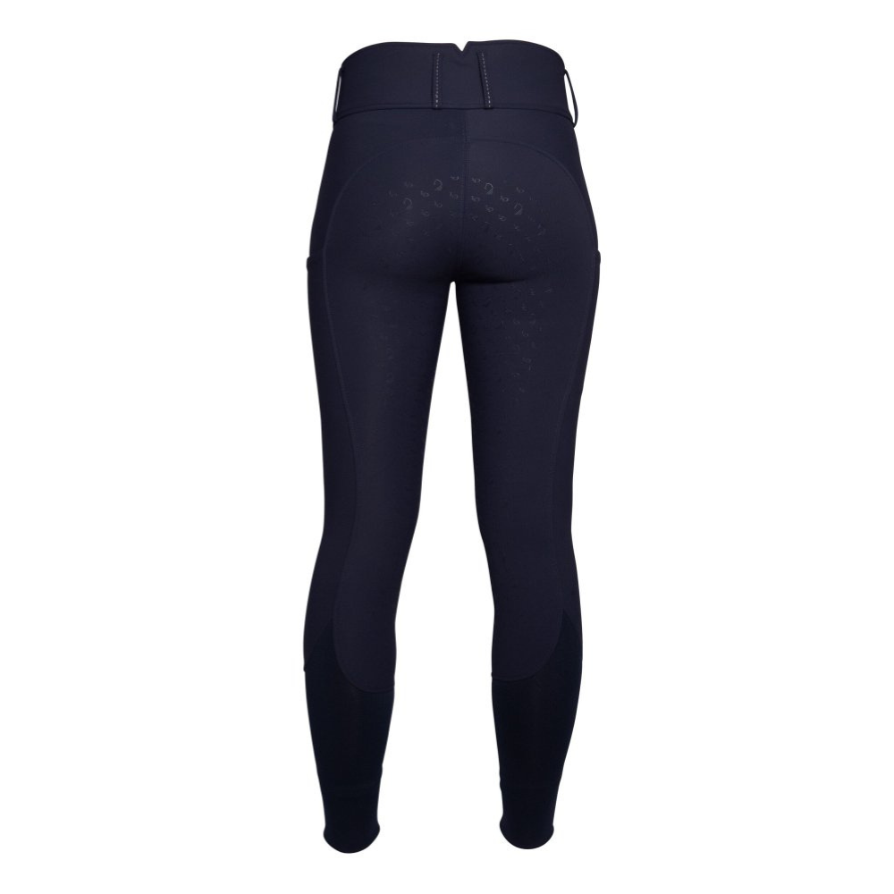 HKM Ladies Silicone Knee Patch Riding Breeches -Arezzo- #colour_deep-blue