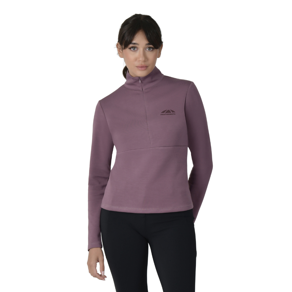 Weatherbeeta Ladies Copper 1/2 Zip Long Sleeve Mid-Layer #colour_mauve-wine