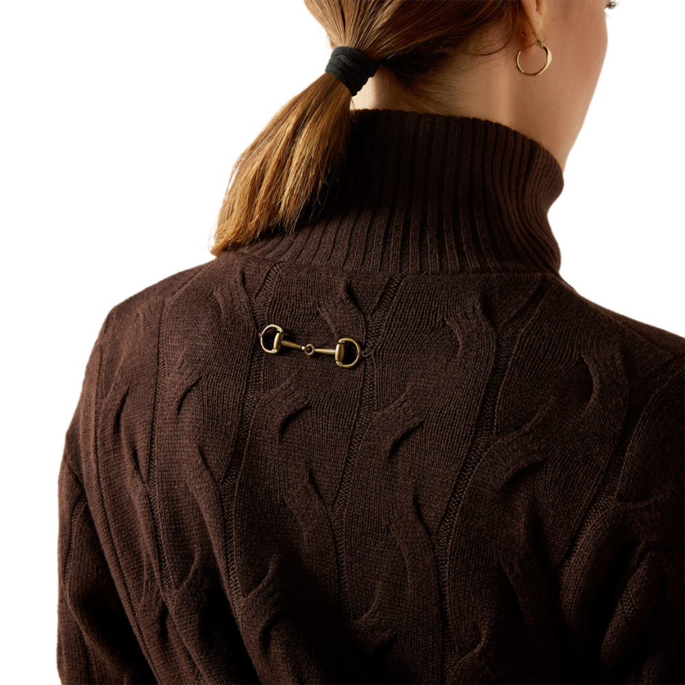 Ariat Women's Alamere 1/2 Zip Sweater #colour_coffee-bean