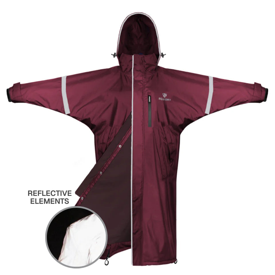 EQUIDRY Children's Thin Fleece Reflective Evolution #colour_plum