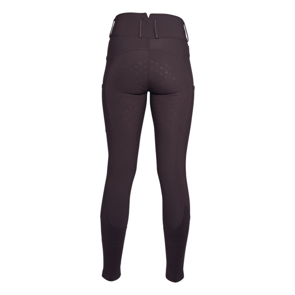 HKM Ladies Silicone Full Seat Riding Breeches -Arezzo- #colour_dark-brown