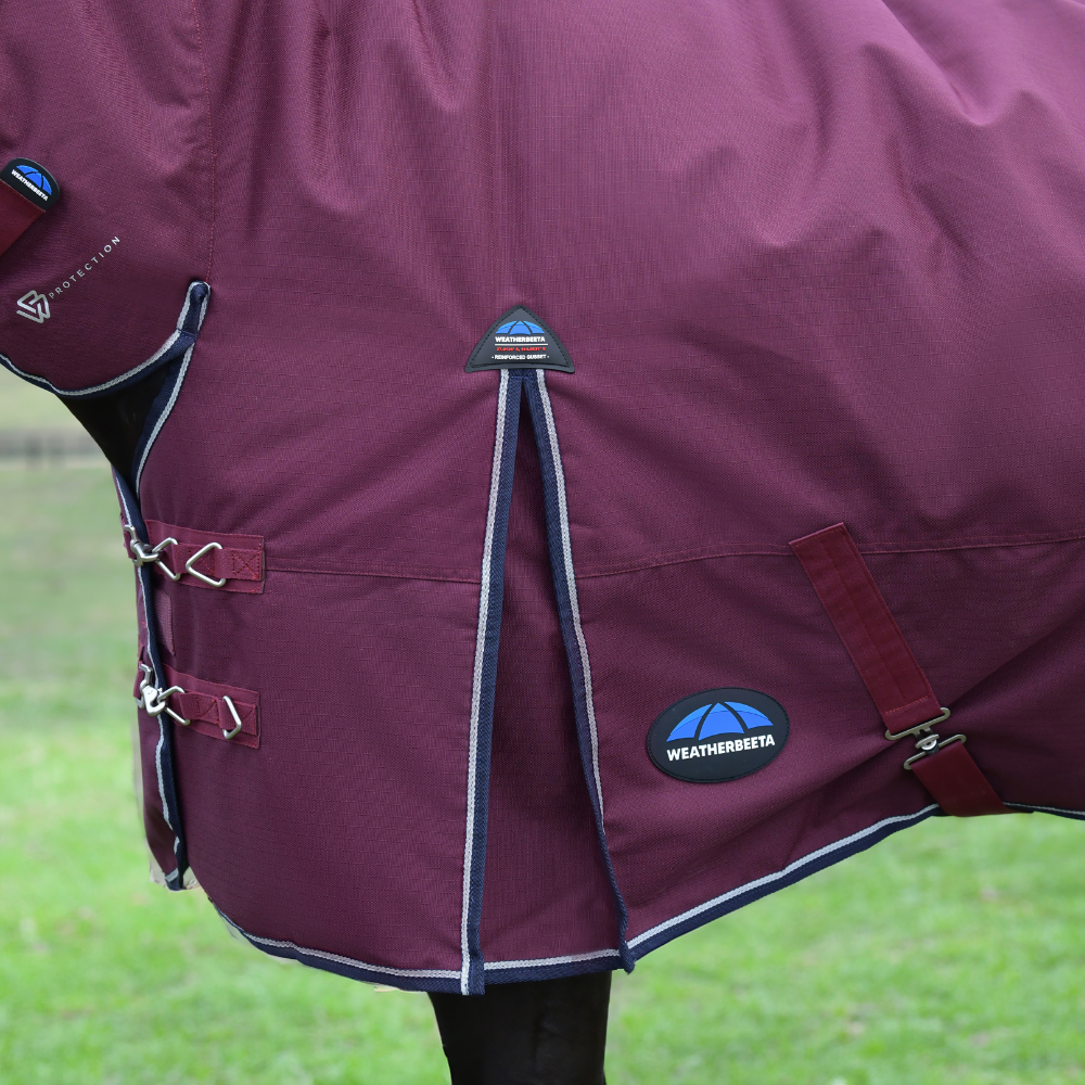 Weatherbeeta Comfitec Essential 220G Combo Turnout #colour_burgundy-navy