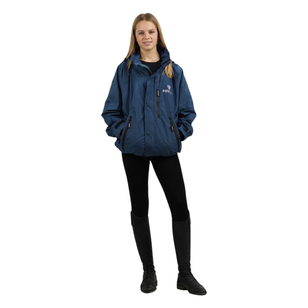 EQUIDRY Women's Thin Fleece Shortie #colour_steel-blue-blue